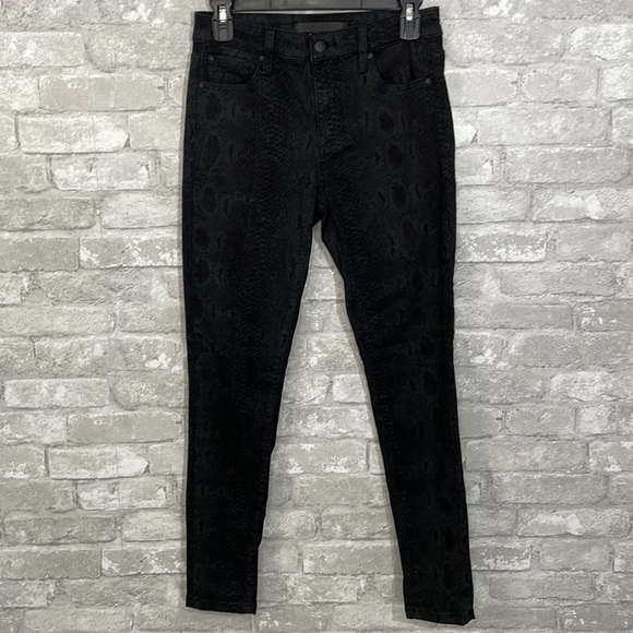 Joe’s The Icon Mid Rise Skinny Ankle in Black Snake Print - Picture 1 of 7